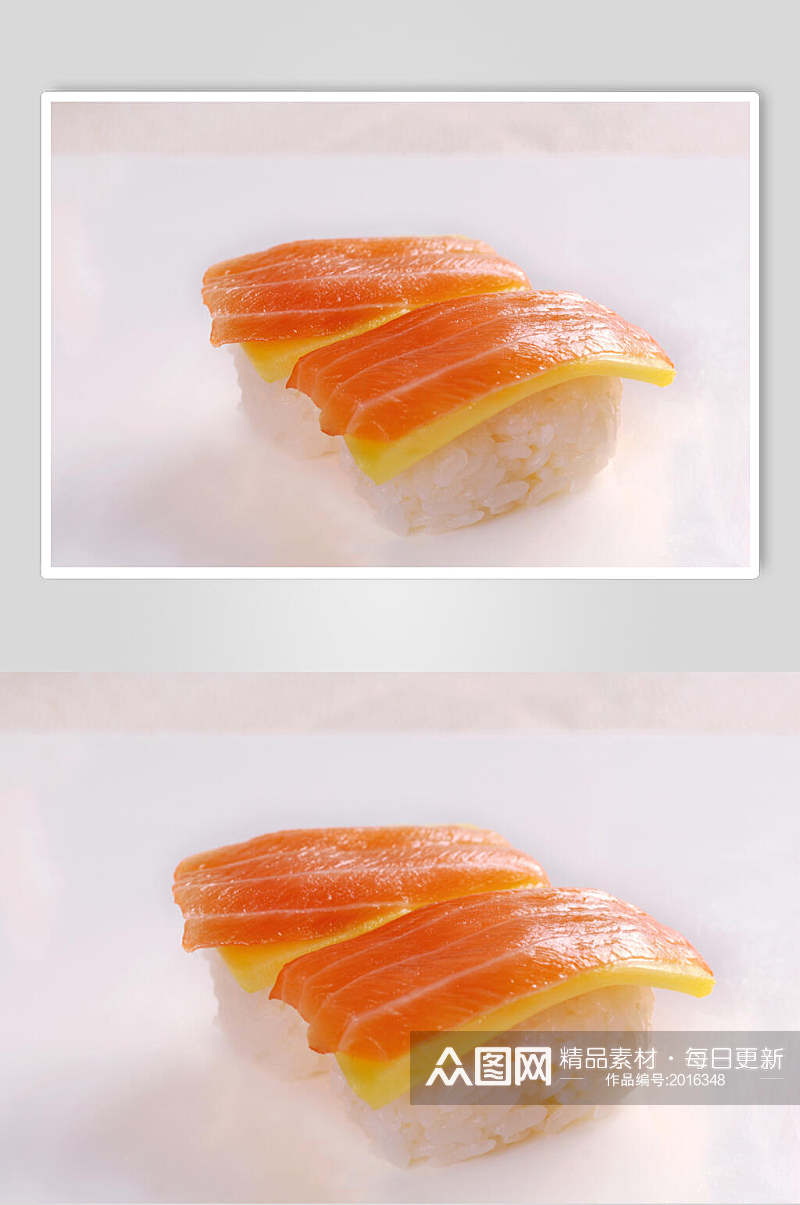 握寿司芒果三文鱼美食图片素材