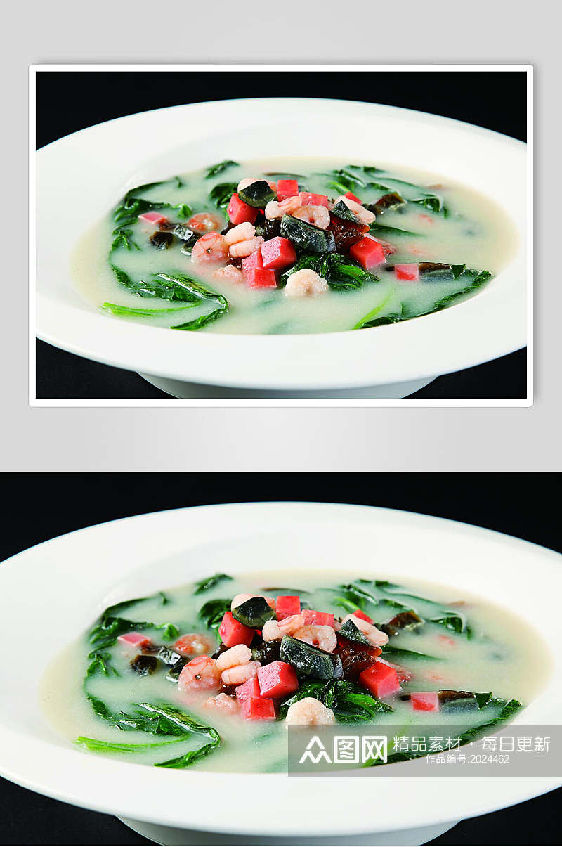 营养健康上汤菠菜美食食品图片素材