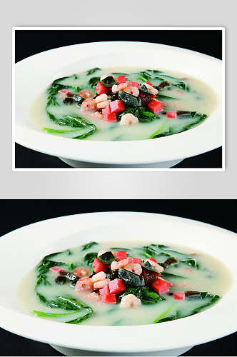 营养健康上汤菠菜美食食品图片