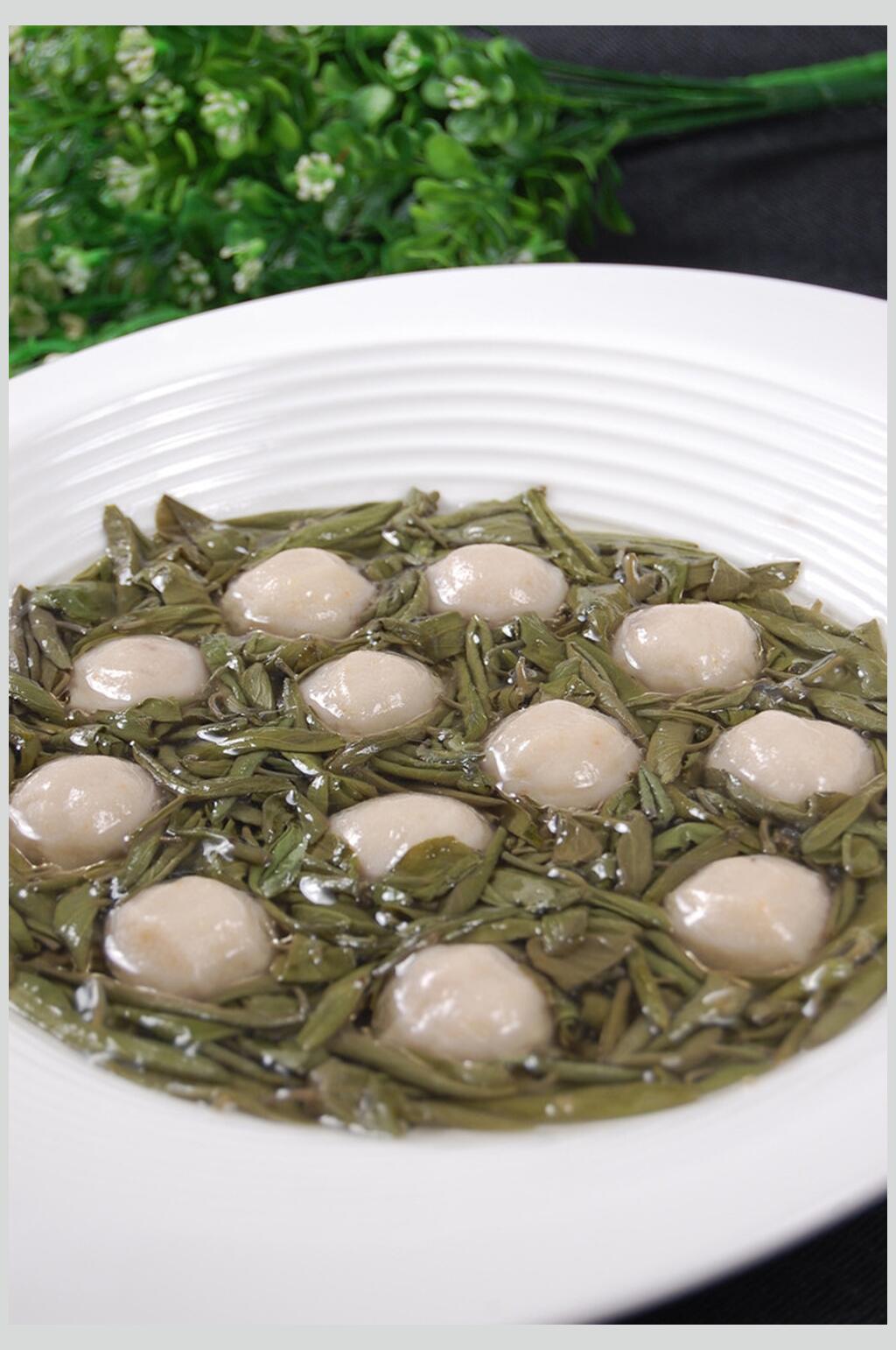 青菜鱼丸汤高清图片素材