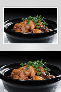 热菜香菇鸡煲美食图片