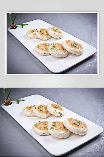 广式葱油饼美食食物图片