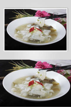 健康美味酸菜鱼食物摄影图片