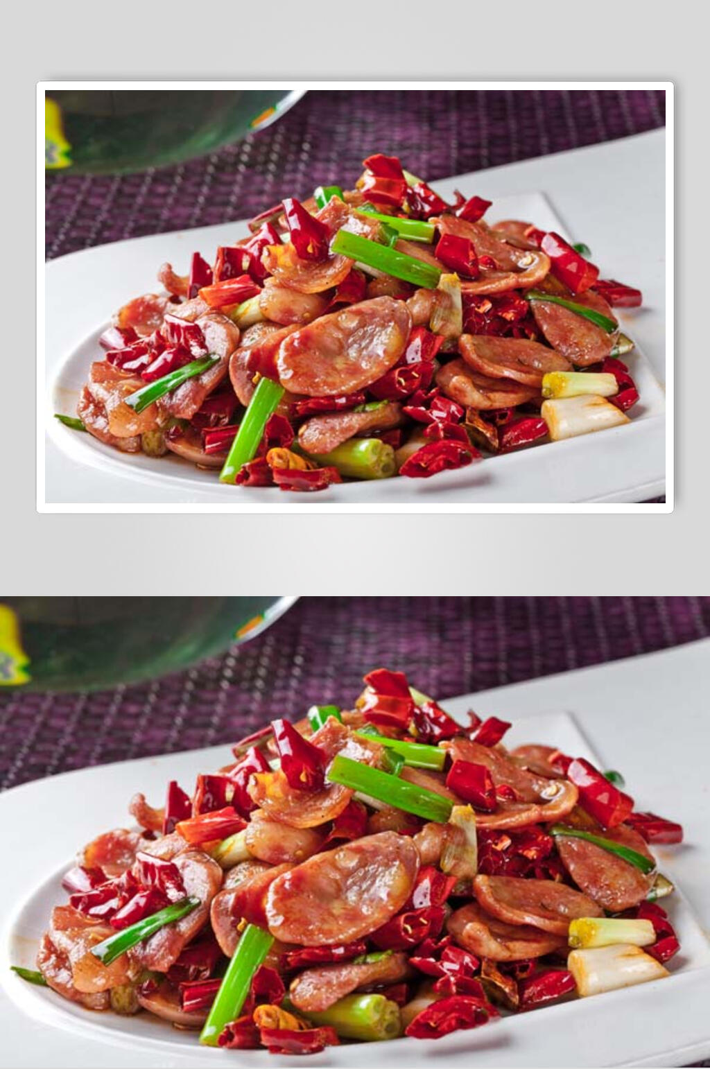 蒜苔麻辣香肠食物图片素材