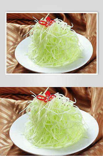 红椒木瓜丝美食食品图片