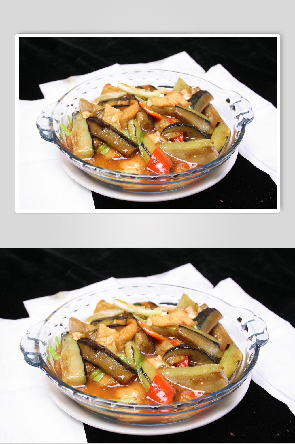 豆干焖茄子食品摄影图片素材