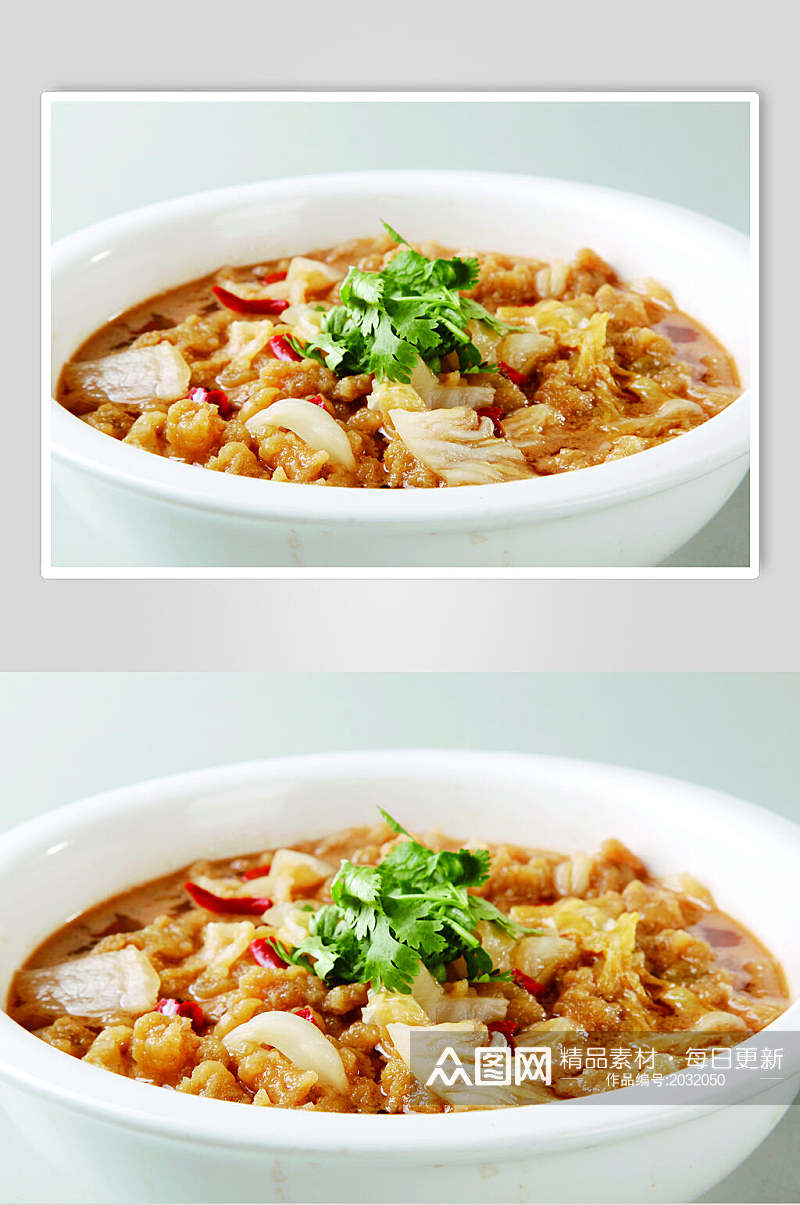 小白菜炖小酥肉美食摄影图片素材