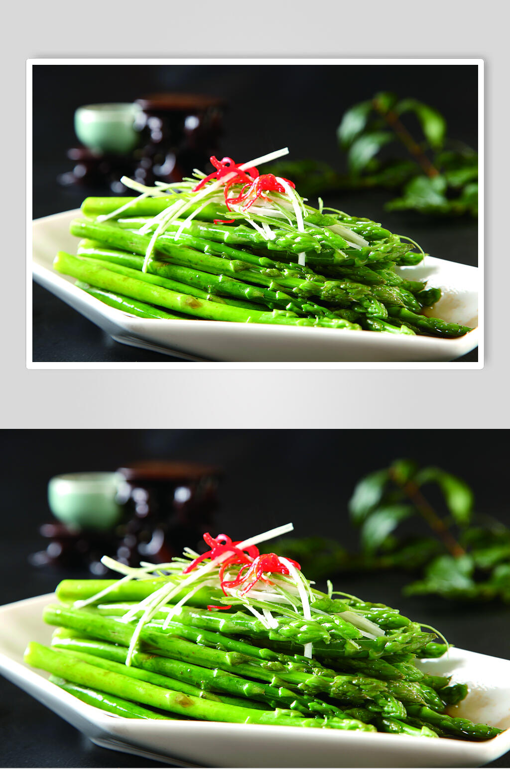 新鲜白灼芦笋食物图片素材