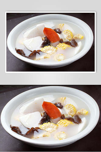 汤菜粗粮汤元份美食摄影图片