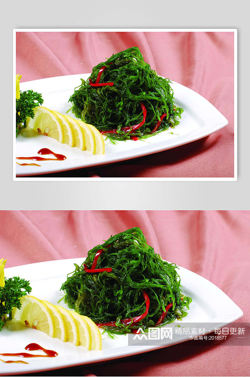 酸辣海发菜餐饮食品图片素材