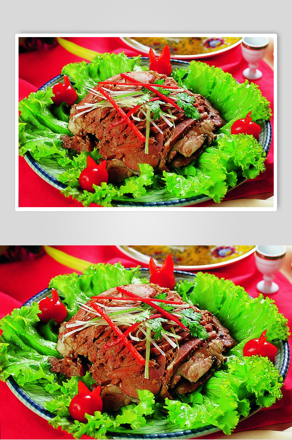美味清蒸羊肉美食图片素材