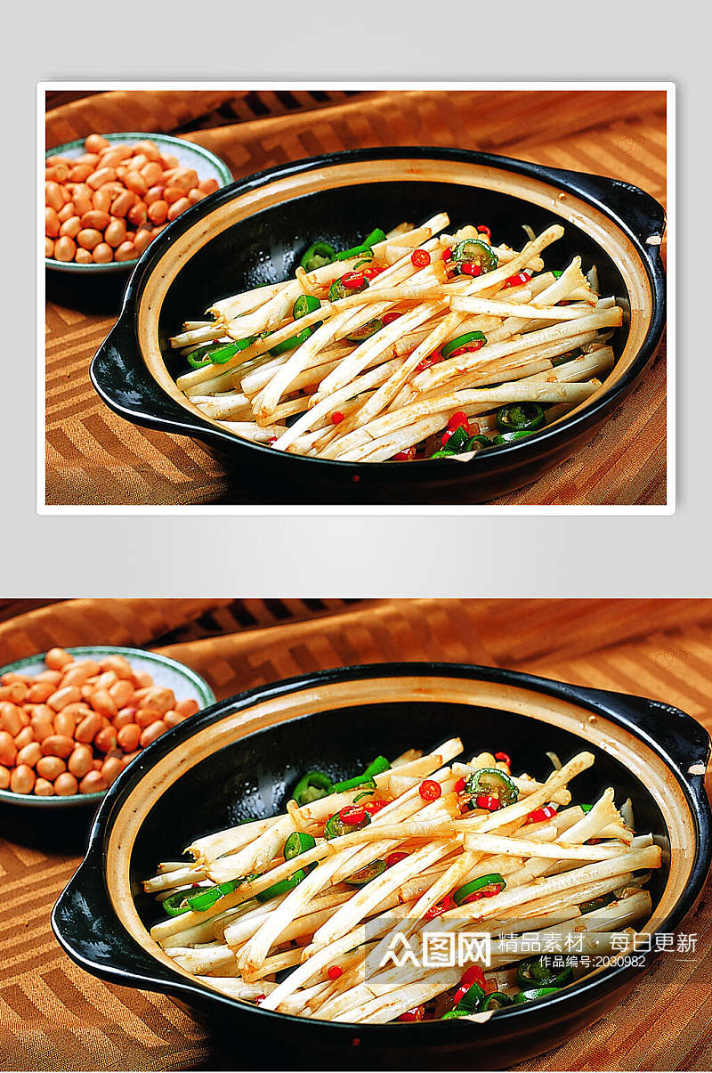砂锅花生苗微辣美食食品图片素材