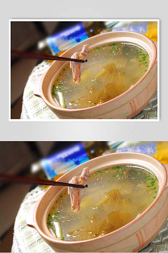 汤品豆瓣猪肚汤美食摄影图片