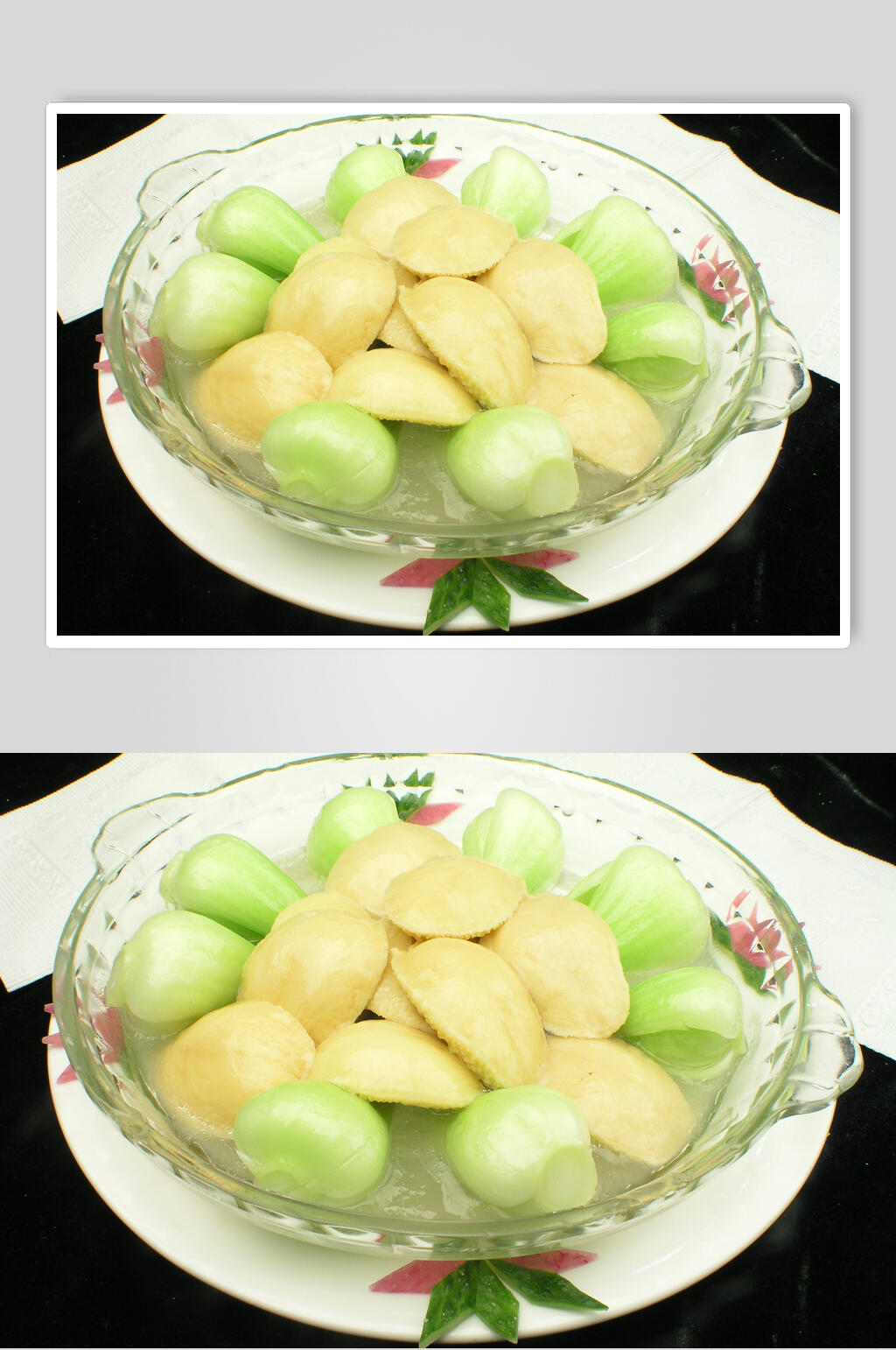菜胆扒鲍鱼餐饮食品图片素材