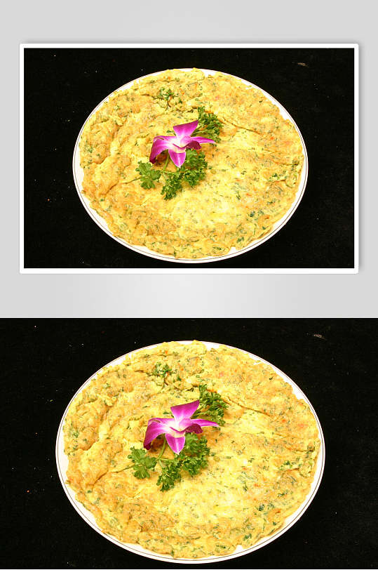 刺芽扒鸡蛋美食摄影图片