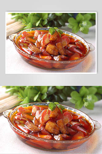 红萝卜烧肉食品图片