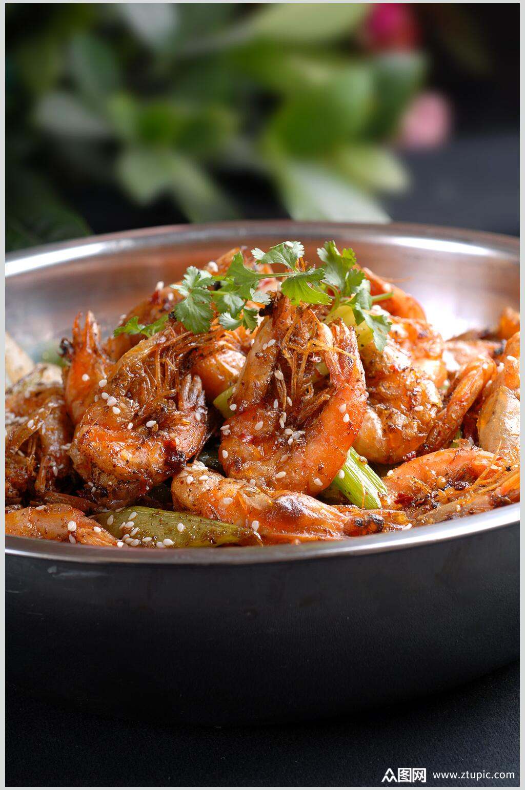 海鲜干锅菜干锅香辣虾食品摄影图片