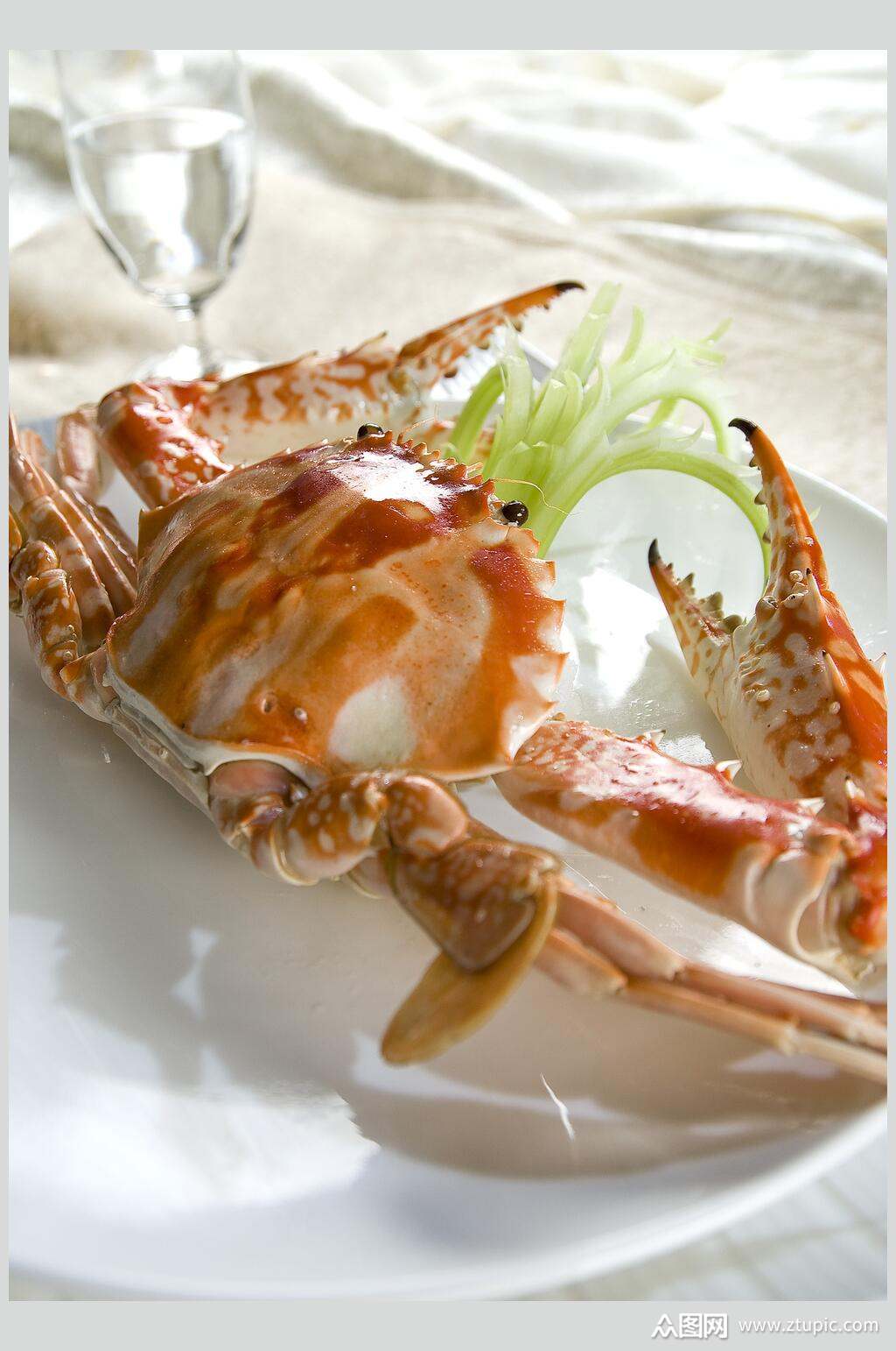 潮式冻红蟹例美食高清图片