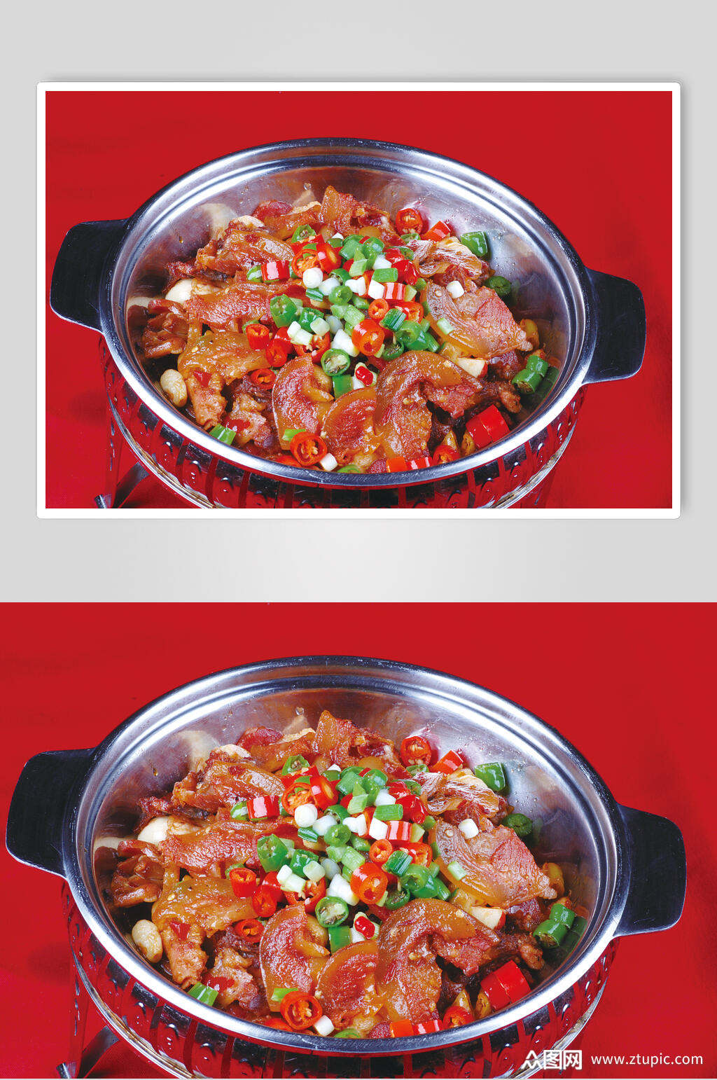 香辣美味干锅带皮牛肉美食图片