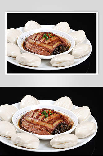 招牌美味梅菜扣肉美食摄影图片