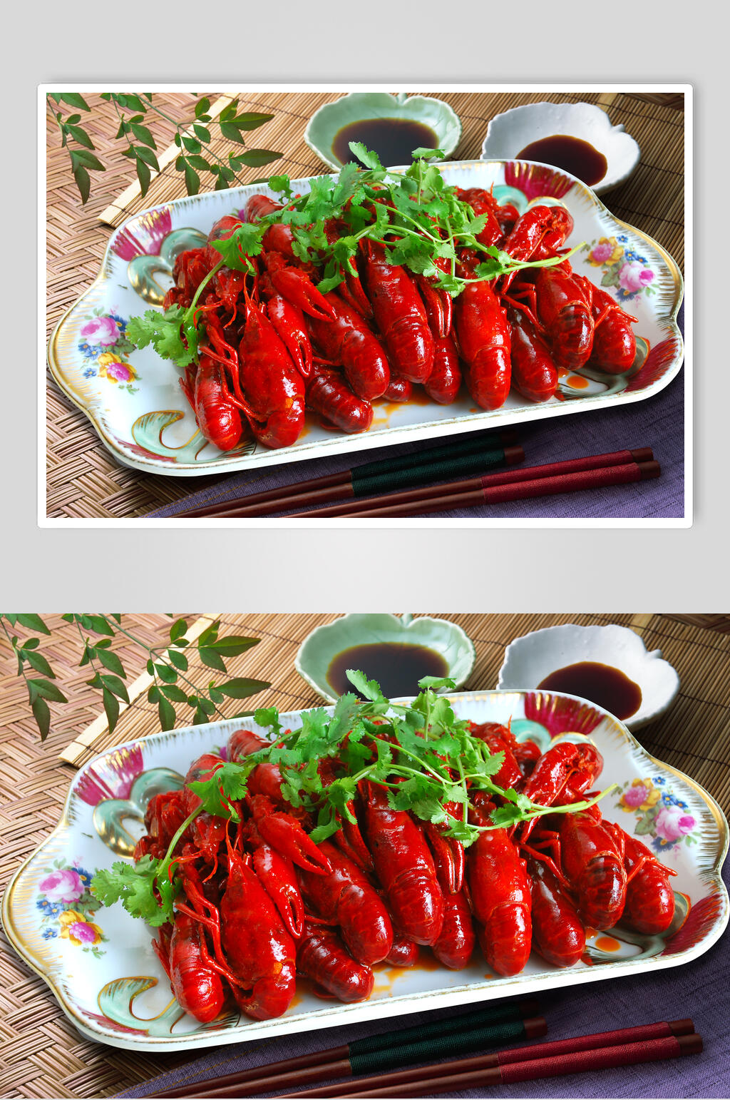 正宗美味海鲜麻辣小龙虾食物摄影图片素材