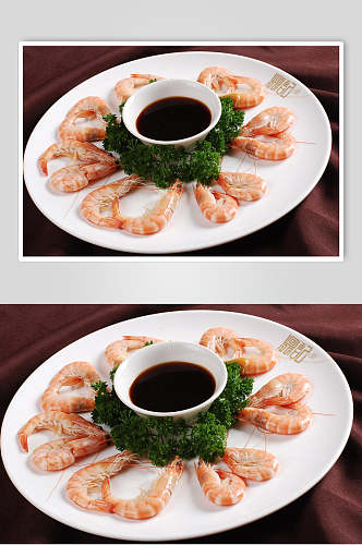 新鲜海鲜大虾美食摄影图片