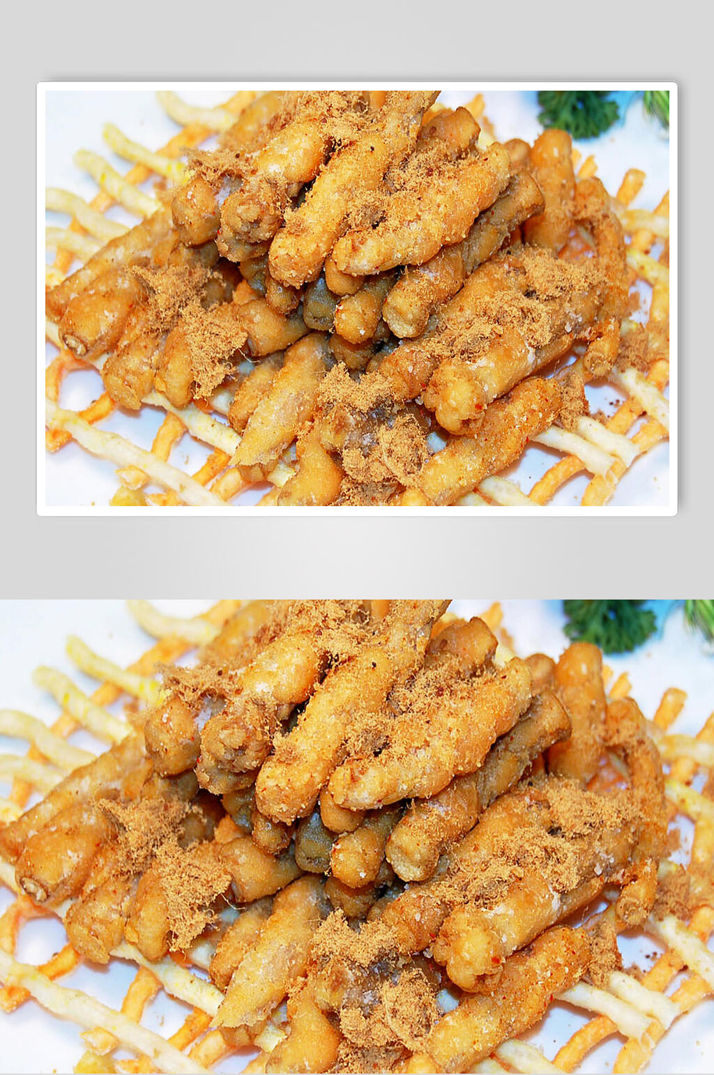 港式肉松脆香菇摄影图片素材