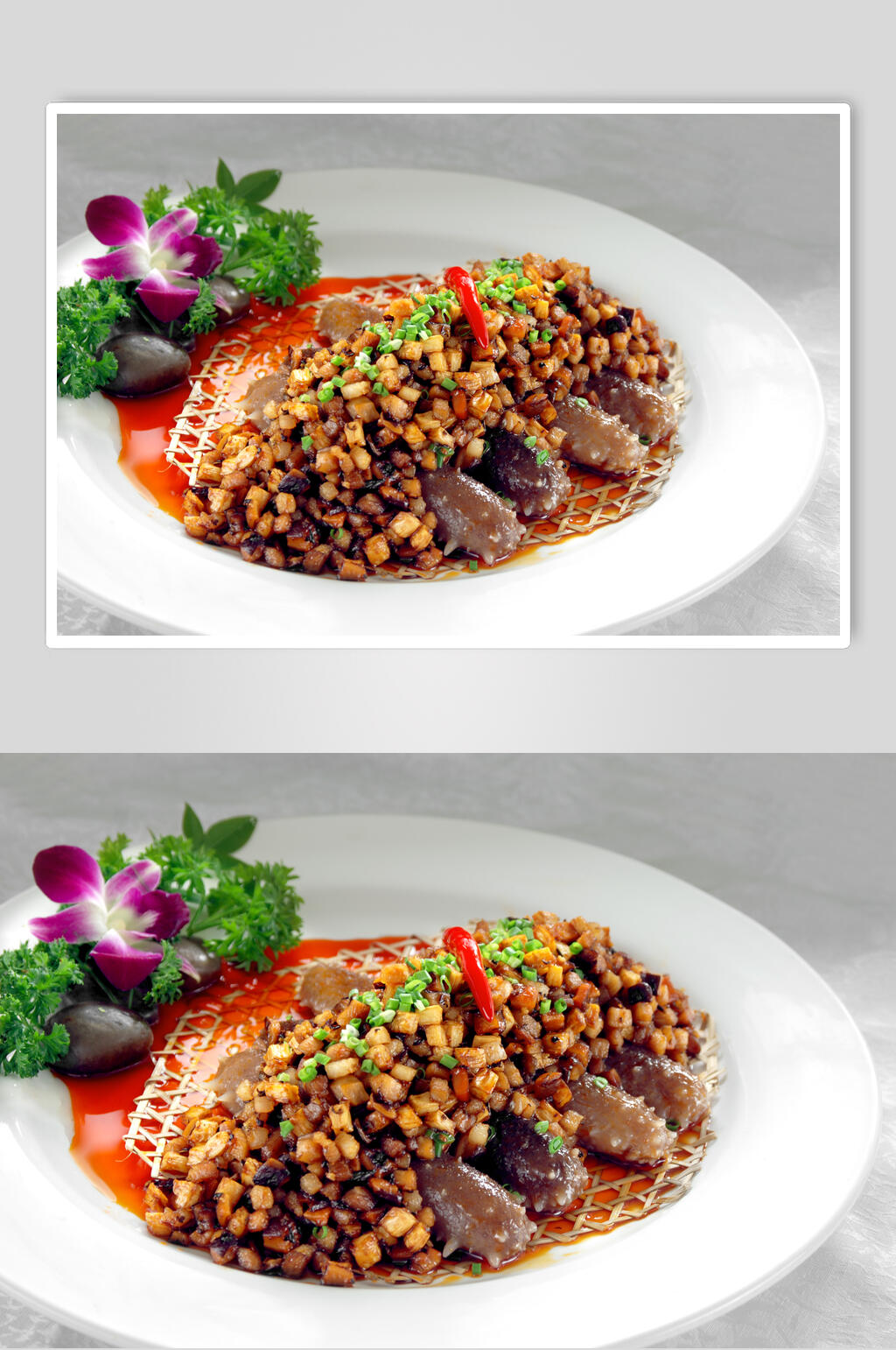 热菜美味干烧辽参美食摄影图片素材