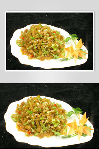 辣椒油萝卜两联菜谱菜单新品菜摄影图
