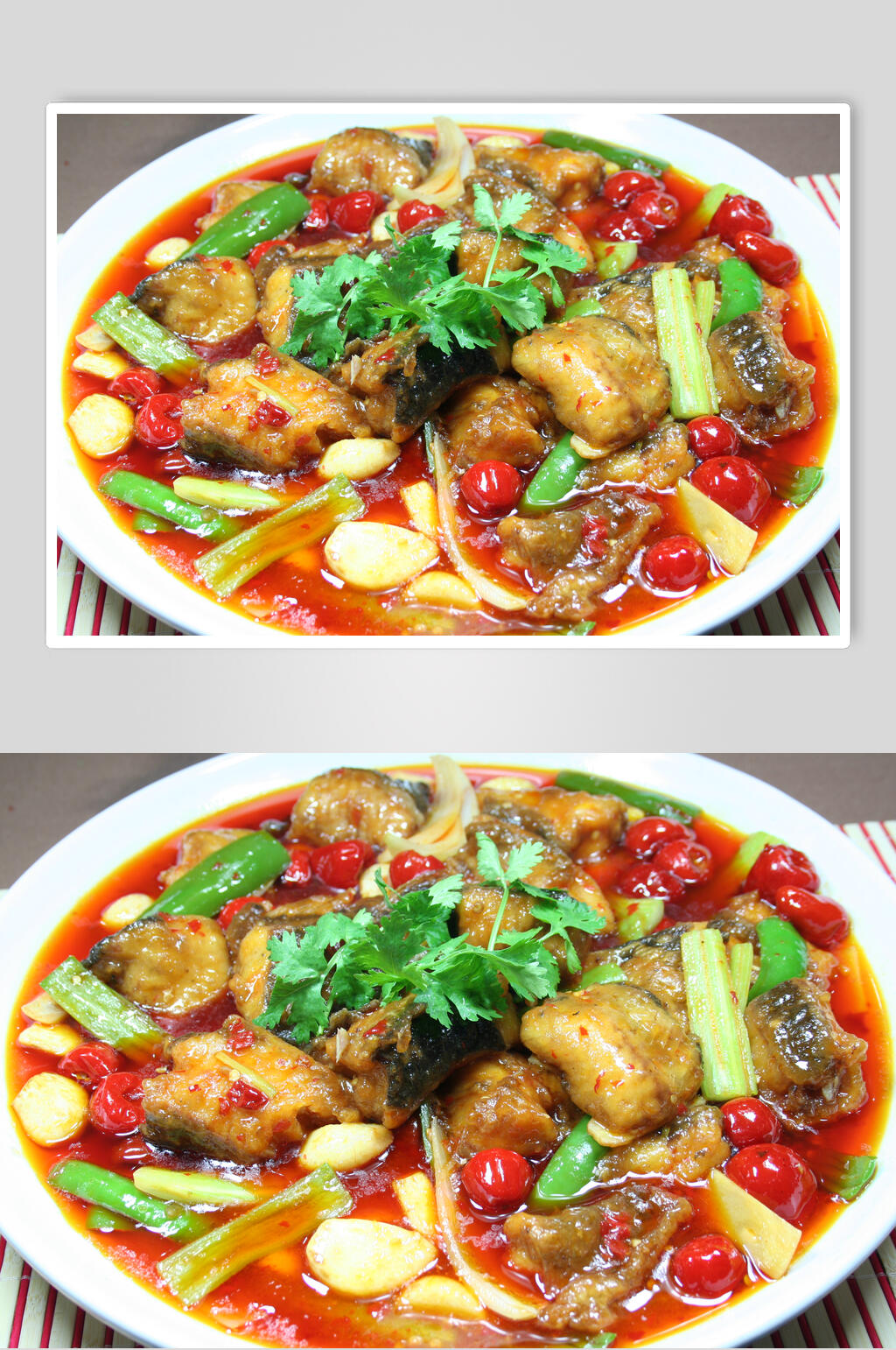 麻辣蜀香鲶鱼元食品摄影图片素材
