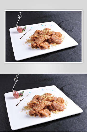 蒜香野猪肉美食高清图片