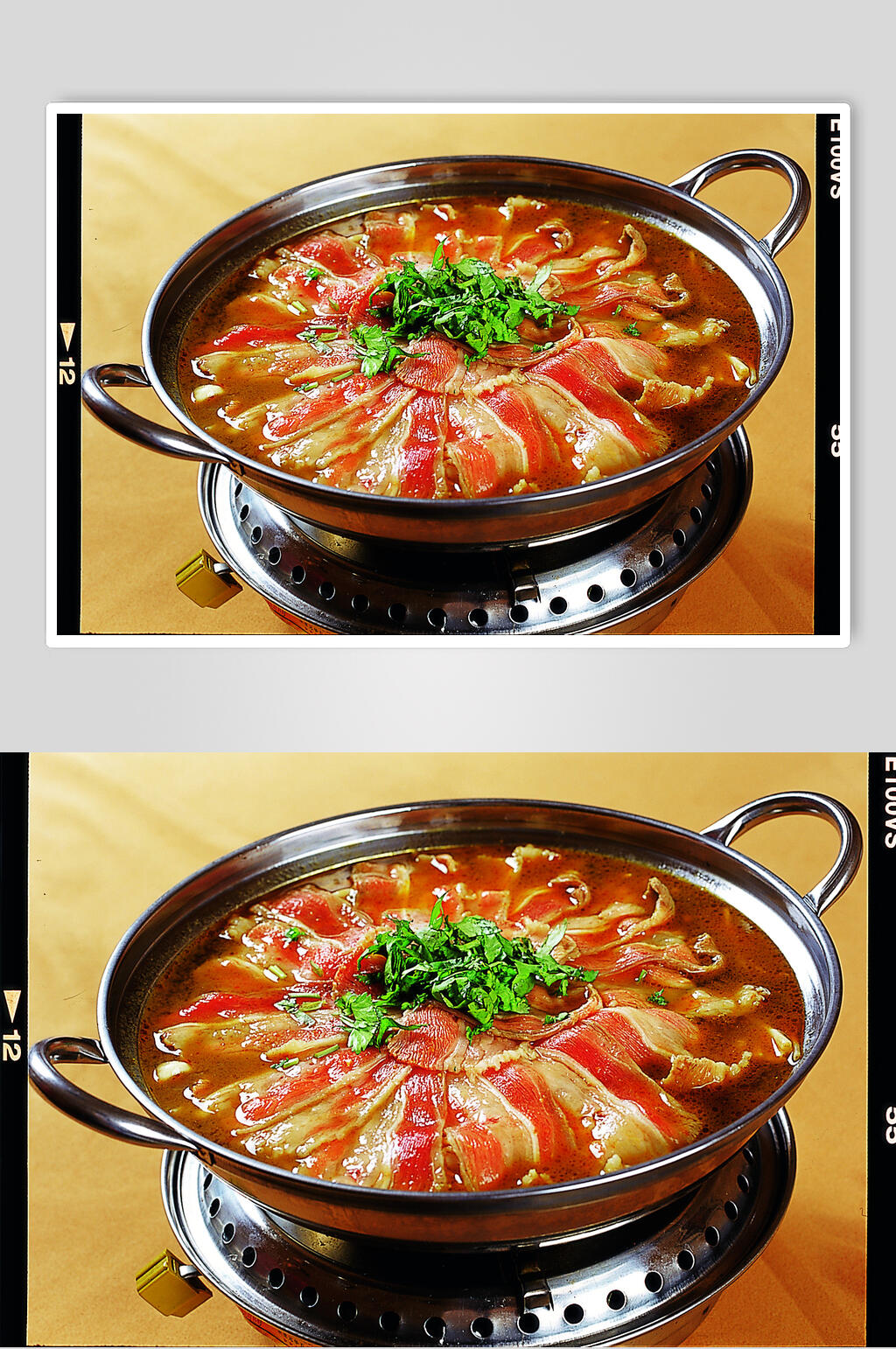特色锅仔金针肥牛美食摄影图片素材