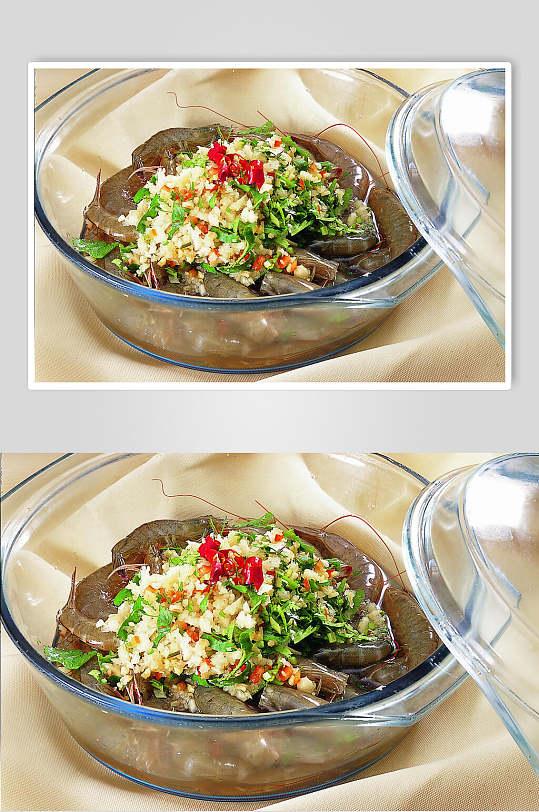 秘制生腌虾美食食品图片