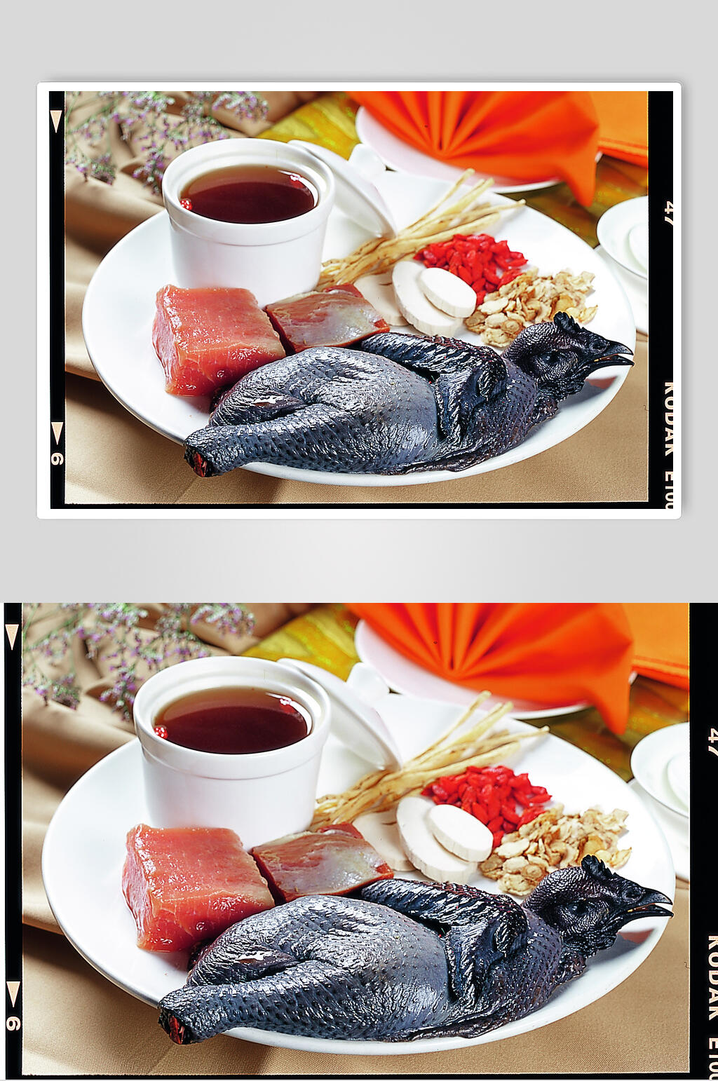 营养美味花旗参炖乌鸡美食食品图片素材