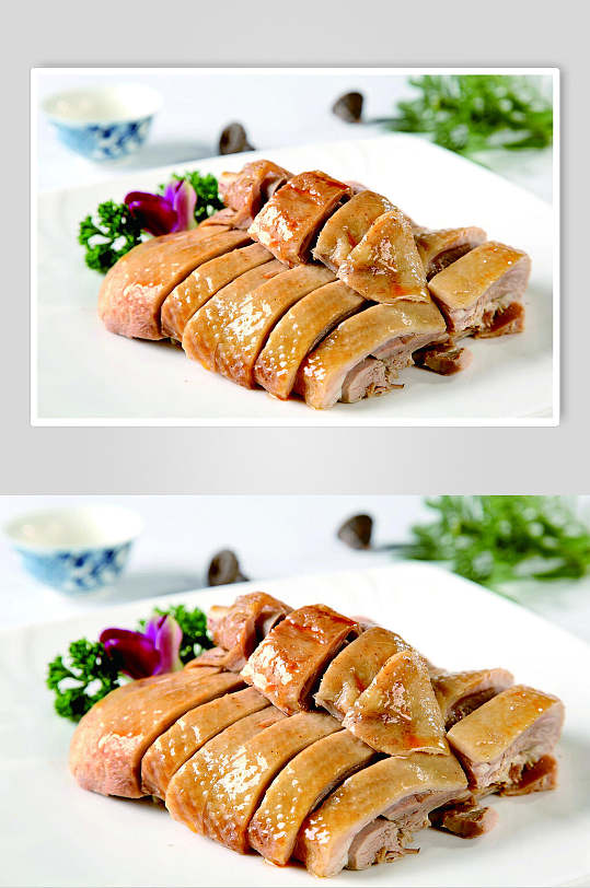 新鲜美味南京盐水鸭美食摄影图片