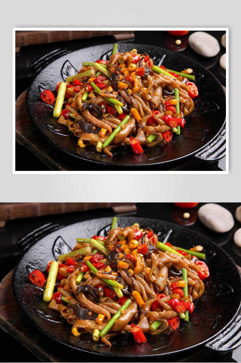 酸辣鹅肠美食摄影图片素材