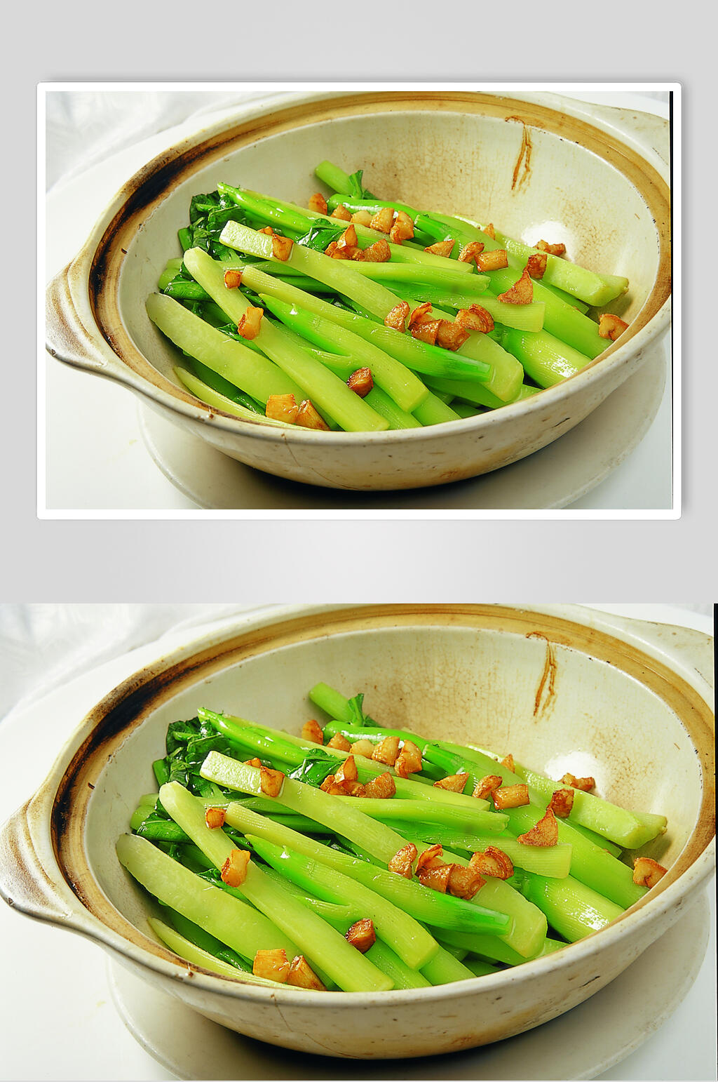 砂锅焗芥兰美食图片