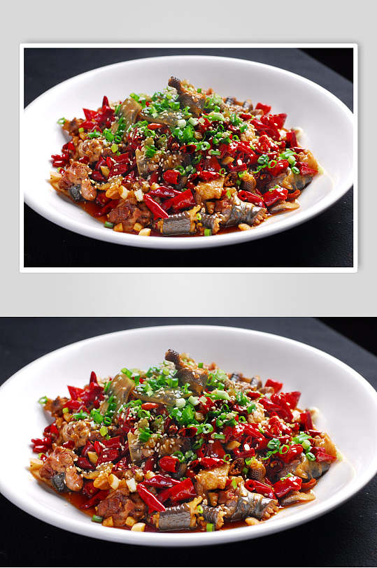 特色热菜小鸡焖甲鱼美食摄影图片