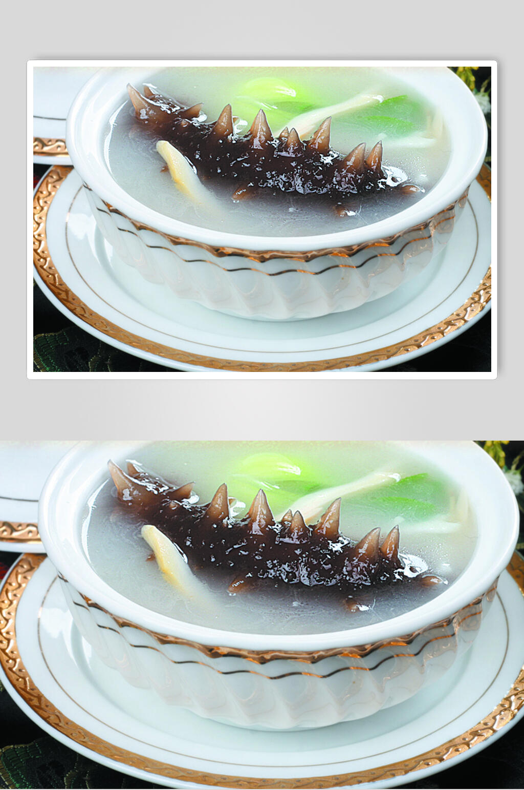 冬虫草柱皇炖辽参美食摄影图片素材