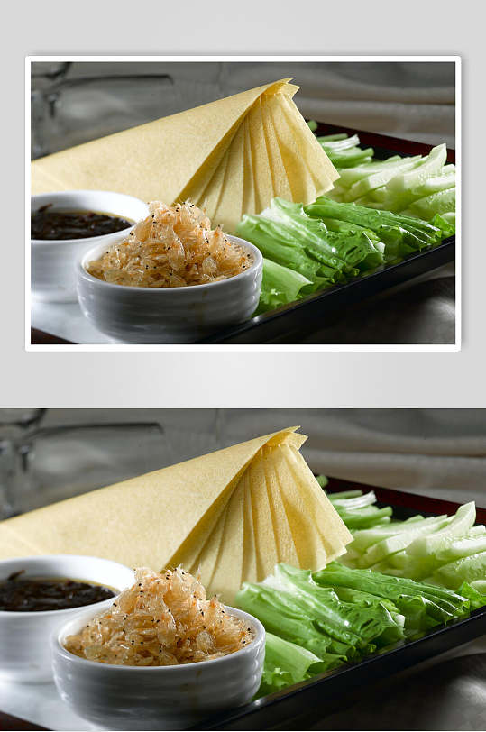 山东小虾煎饼美食摄影图片