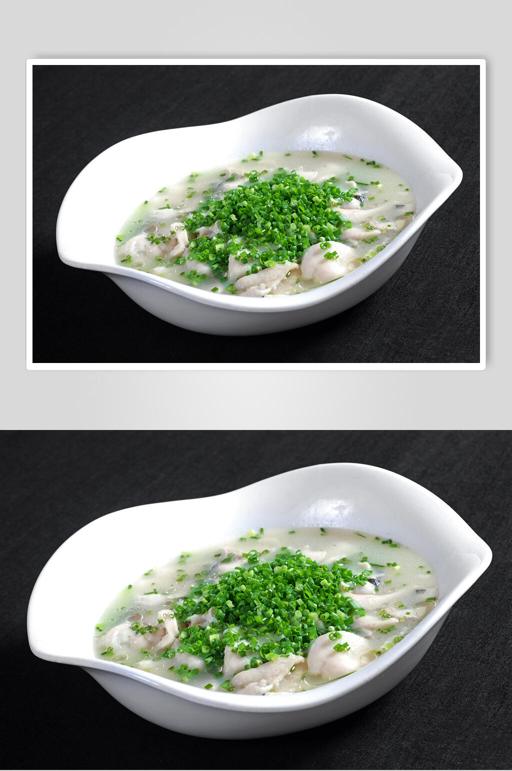 清淡葱香鱼片食品摄影图片素材