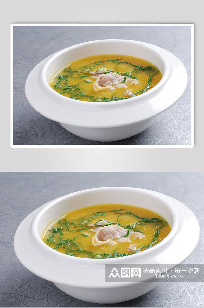 小米青菜炖肥牛美食摄影图片素材