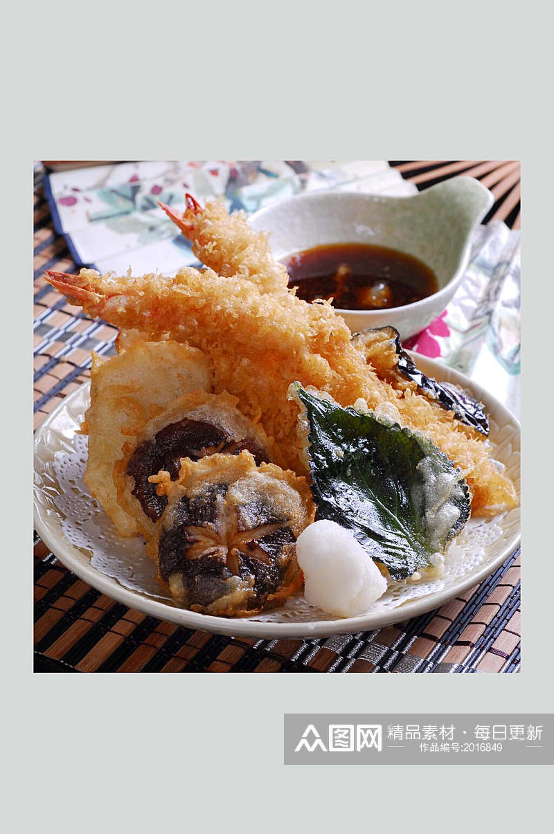 虾天妇罗食品图片素材