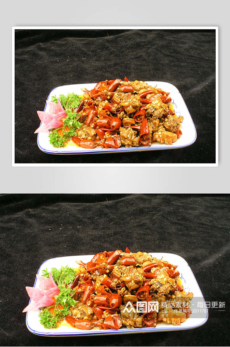 麻辣兔丁食品摄影图片素材