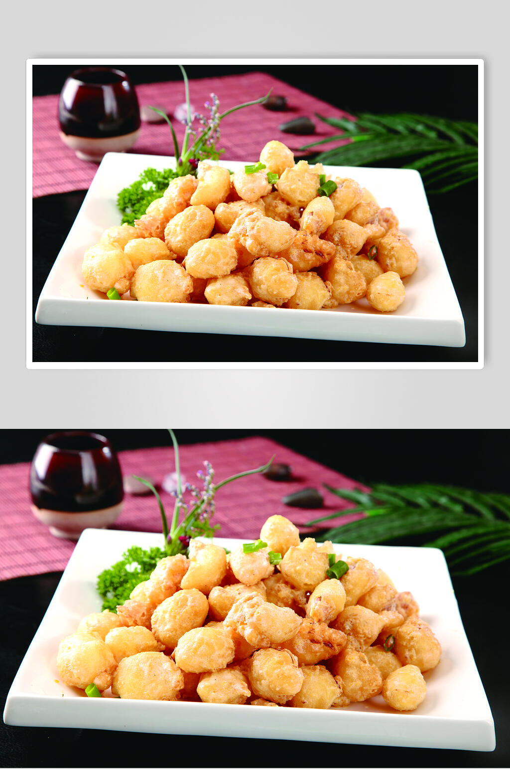 蛋黄锔百合美食图片素材