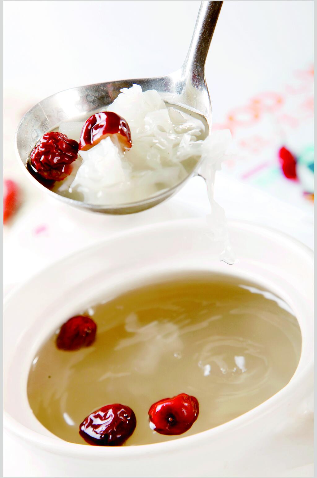 雪梨红枣银耳汤高清图片素材