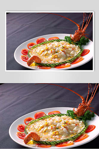 豆泥龙虾仔食品摄影图片