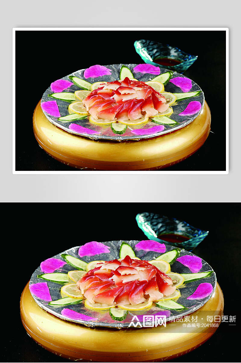 新鲜海鲜北极贝刺身美食食物图片素材
