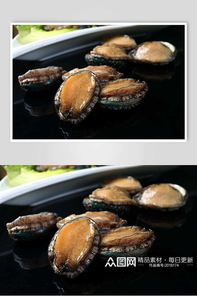生猛海鲜鲍鱼仔餐饮食品图片素材