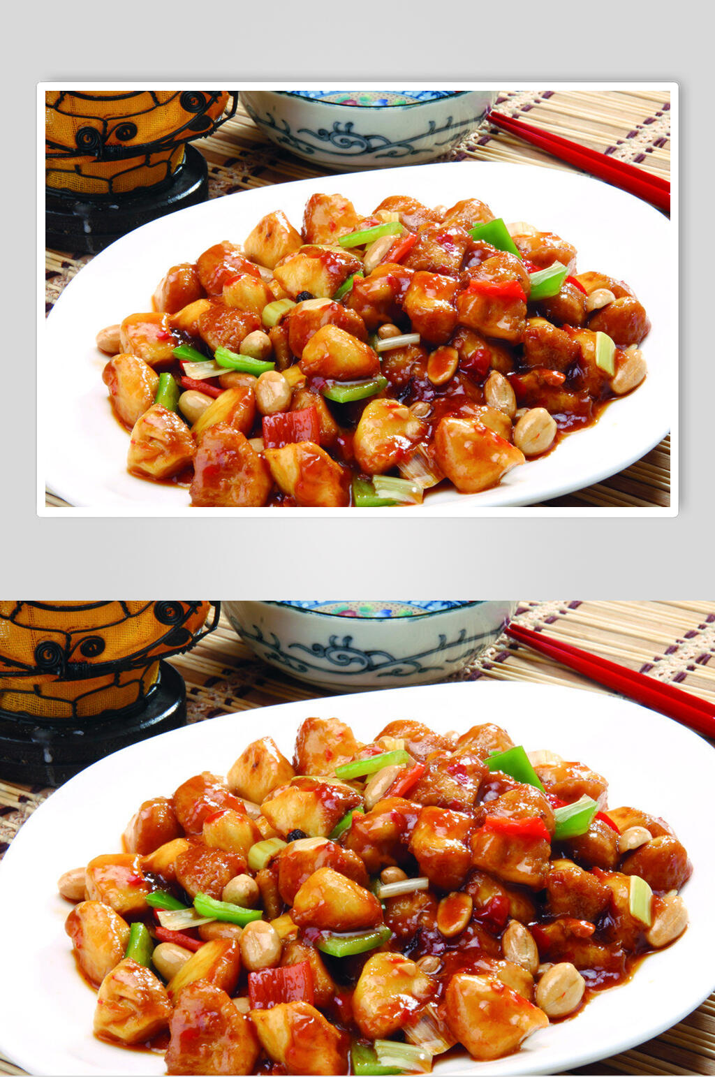 飘香四溢宫保鸡丁美食摄影图片素材